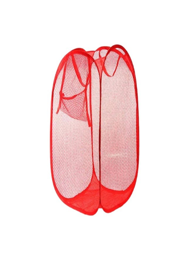 Sulfar Laundry Hamper Mesh Fabric for Ventilation Fold-able Storage Pop Up Clothes Basket, 0248, (Color May Vary) - Image 1